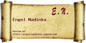 Engel Nadinka névjegykártya